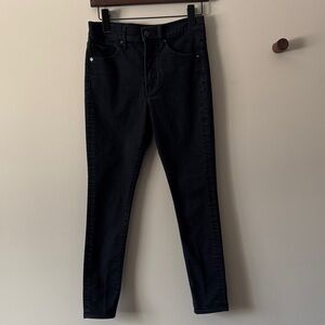 EXPRESS SKINNY MID RISE JEANS BLACK SIZE 4R